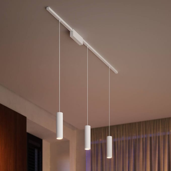 Philips Hue Perifo railverlichting plafond - wit en gekleurd licht - 3 hanglampen - wit - basisset