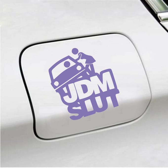Bumpersticker - JDM Slut - 14 X 13 - Paars