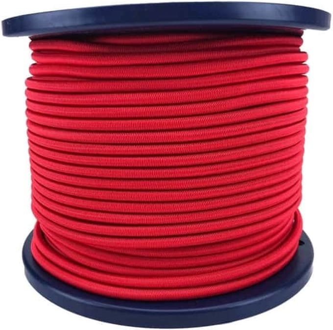 4mm Elastisch Touw - Rood - 100 meter op rol