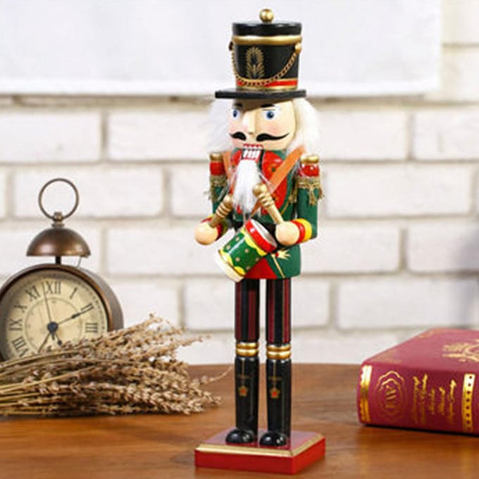 Fabriek direct 30cm notenkraker marionet soldaat decoratie creatieve decoratie cadeau spot Asuit zwaard beige