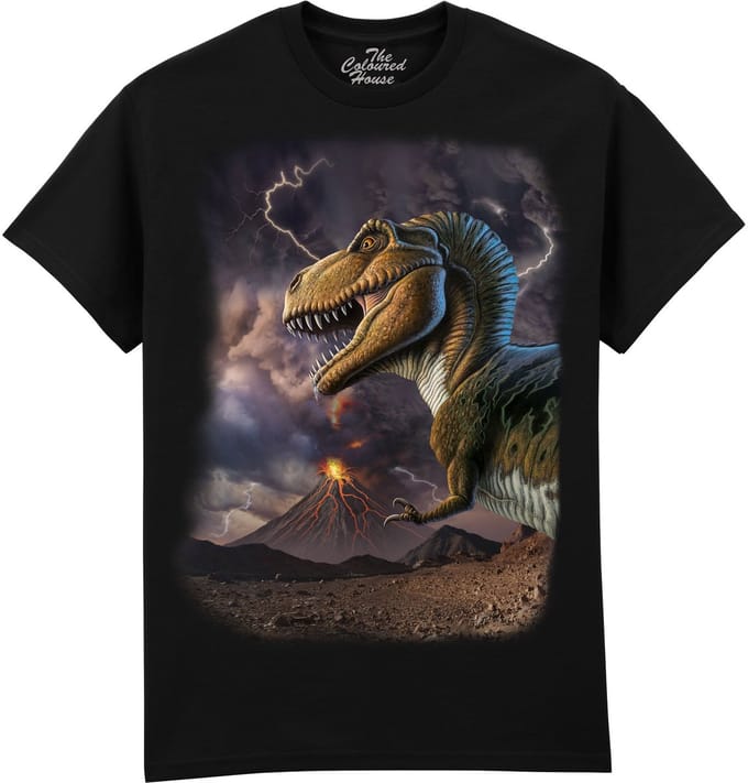 Dinosaurus Volcano Rex The Coloured House T-shirt M