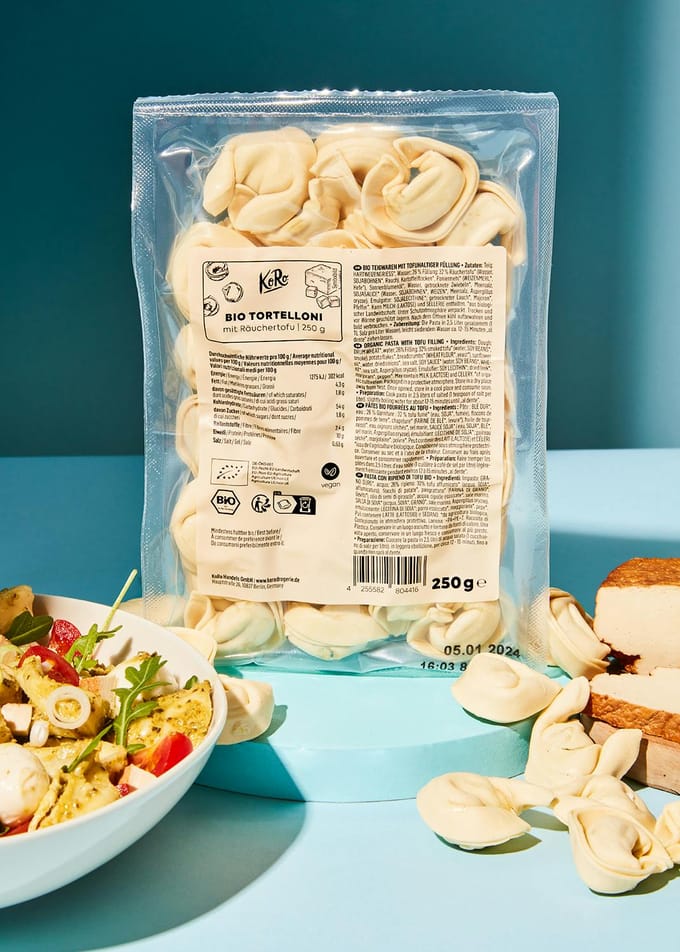Bio tortelloni met gerookte tofu 250 g