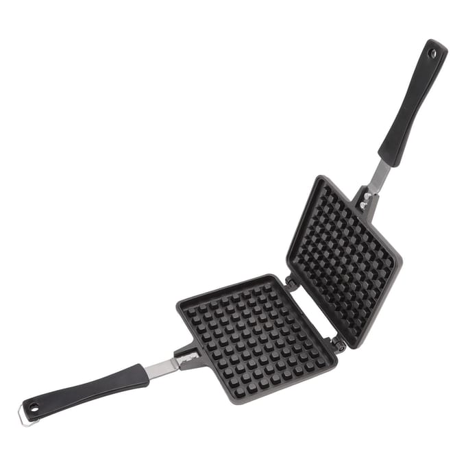 Wafelbakvorm Eenvoudige Bediening Anti-aanbaklaag Efficiënt Universele Vierkante Wafelijzer L black