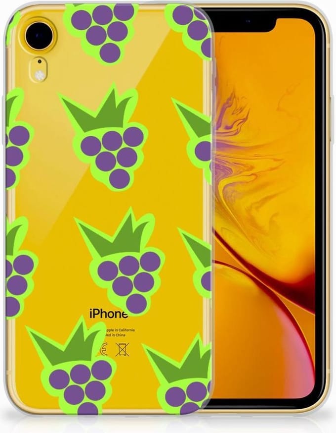 Apple iPhone Xr Siliconen Case Druiven