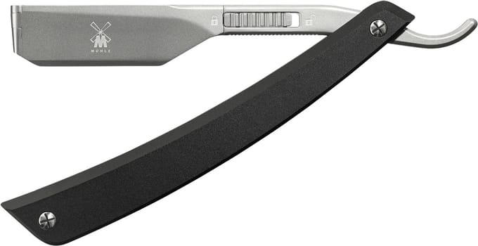MÜHLE -ENTHUSIAST - straight razor - scheermes voor verwisselbare mesjes, Zwart