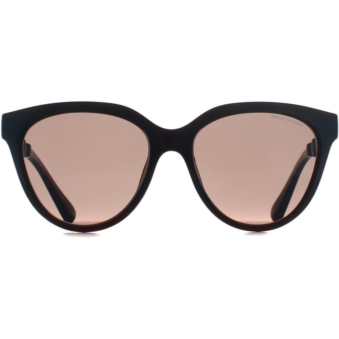 Armani Exchange AX4148SU 835773 glanzend transparant bruin donkerbruine zonnebril