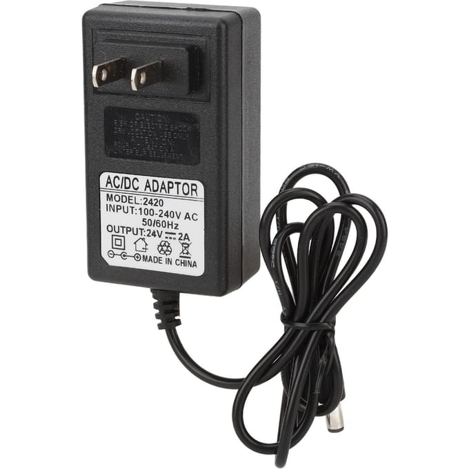 24V 2A Nagelvoedingsadapter 48W Voedingsadapter voor LED Nagellamp US PLUG black