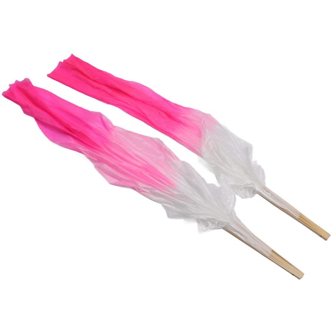 1 Paire Éventail de Danse Long Doux Bel Éventail de Danse Classique pour Performance d'Apprentissage de Danse du Ventre multicolore