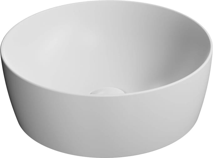 Ben Stilo Ronde Waskom - Ø 40x14 cm - Keramiek - Wit - Wastafel - Opbouw