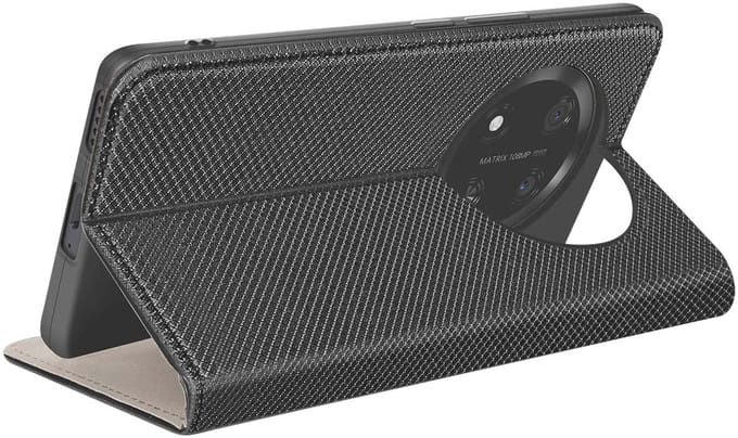 Jaym, Hoesje geschikt voor Honor Magic 4 Lite - Magnetisch Folio met Standaard, Zwart