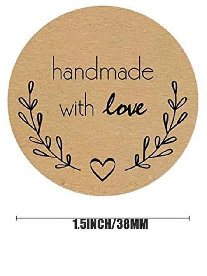 50x Sticker Handemade with love Takje