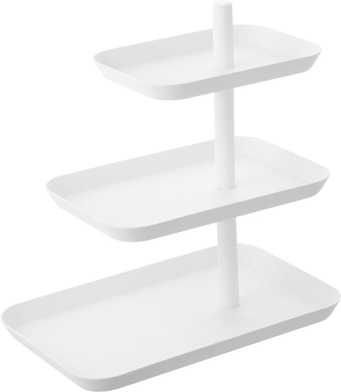 Aura® Serveertoren - Etagere - Tapasplank - Wit - ‎16cm x 25cm x 26cm