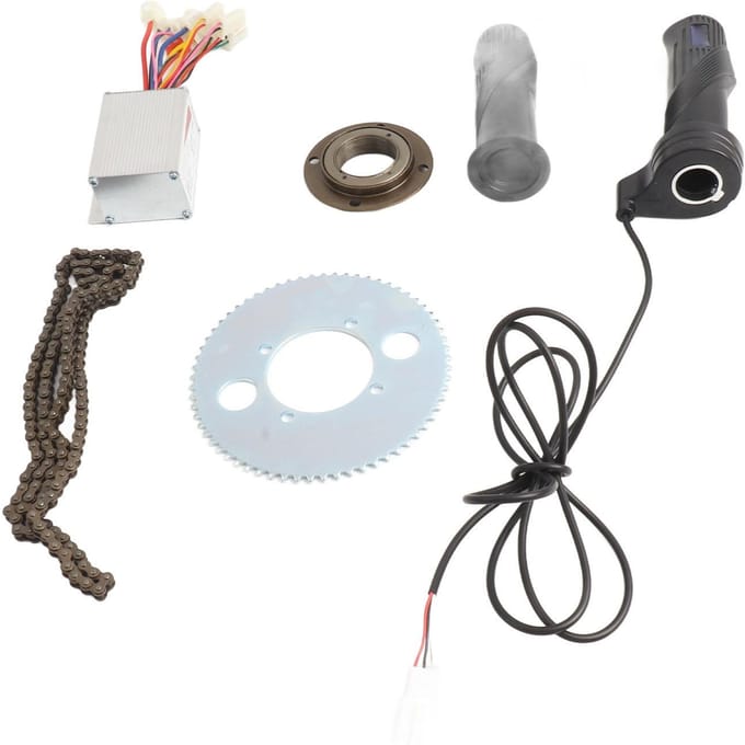 Elektrische Fietsmotor Controller Set Aluminiumlegering Hoge Snelheid Geborstelde Motor Set voor Conversie 24V 250W white