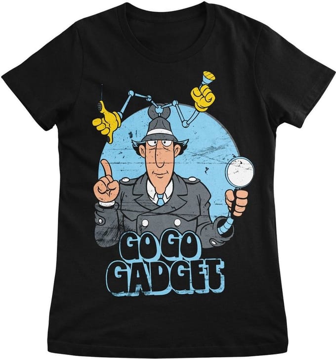 Inspector Gadget T-shirt Go Go Gadget Girly Tee CPLG-5-IG002-H68-14