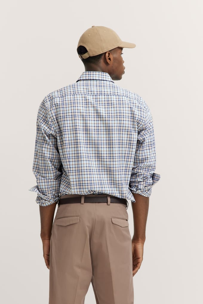 Bugatti Herren Shirt met geruit patroon