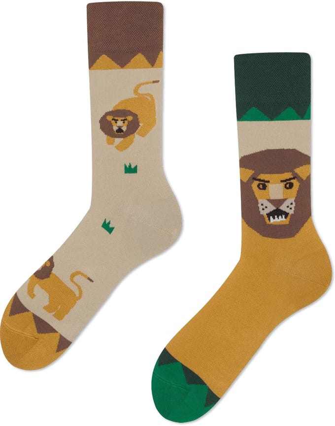 Many Mornings unisex sokken - Lion Around - Unisex - Maat: 43 - 46