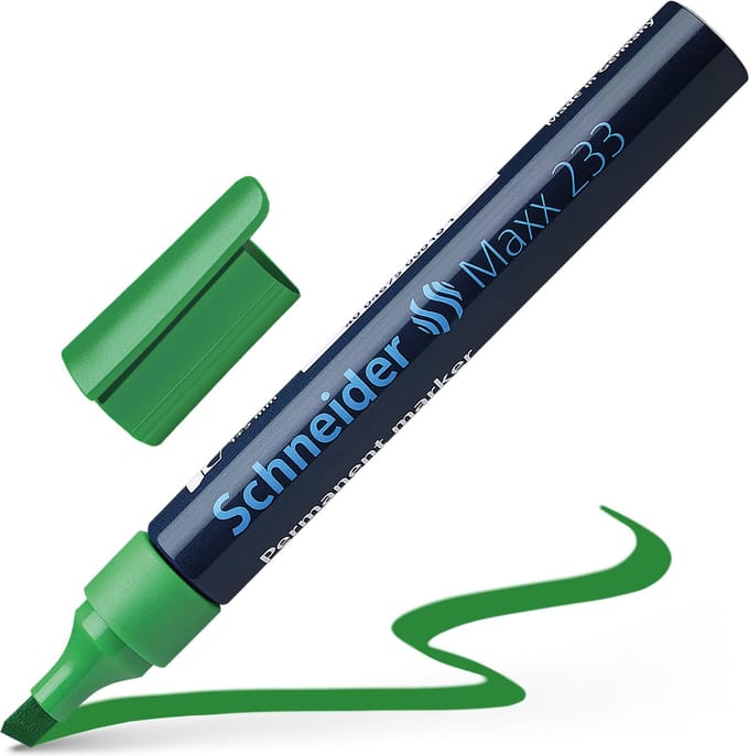 Schneider permanent marker - Maxx 233 - beitelpunt - groen - S-123304