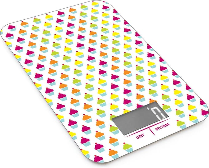 Pebbly - Keukenweegschaal Led rechthoekig - Aluminium - Multicolor