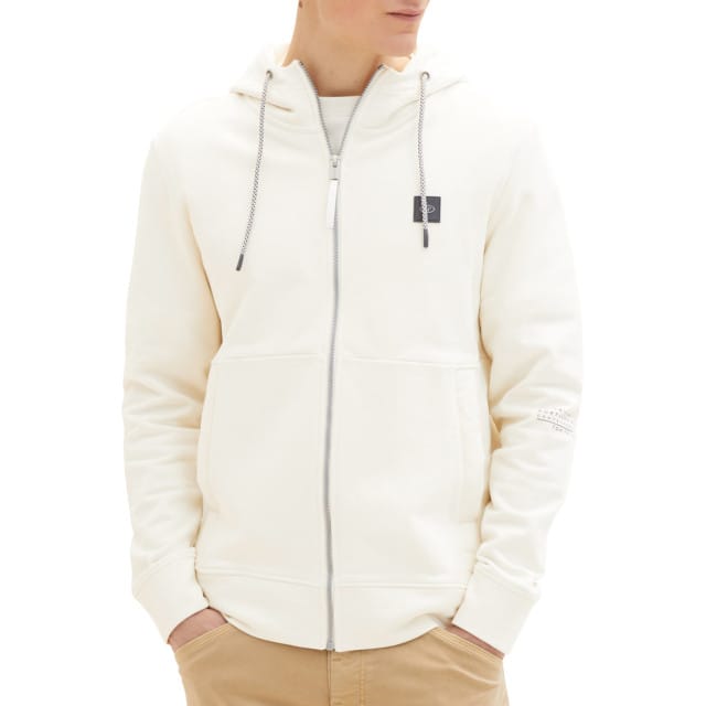 Tom Tailor - Vest met Capuchon - Mannen - XXL - Beige - Katoen - 1035573