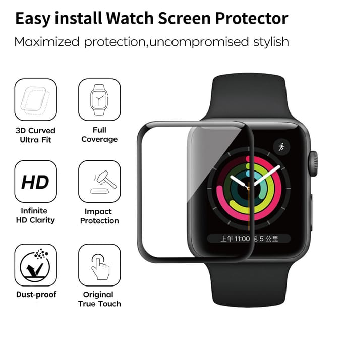 WiWu Easy install screenprotector + applicator voor de Apple Watch Ultra (2) - 49 mm