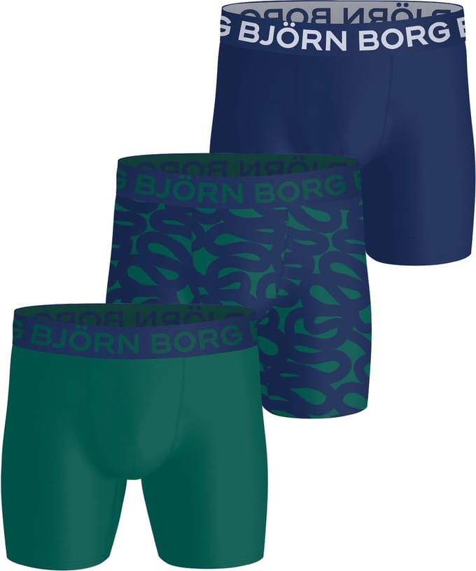 Bjorn Borg 3-pack heren boxershort - Sports Microfiber - Combi - Groen Combi / M