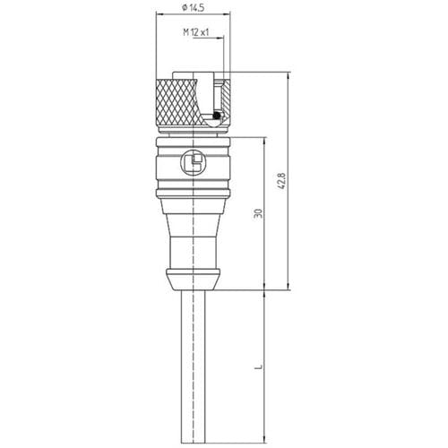 Lutronic 1065 Sensor/actuator connector, geassembleerd M12 Aantal polen (sensoren): 4 Koppeling, recht 2.00 m 1 stuk(s)