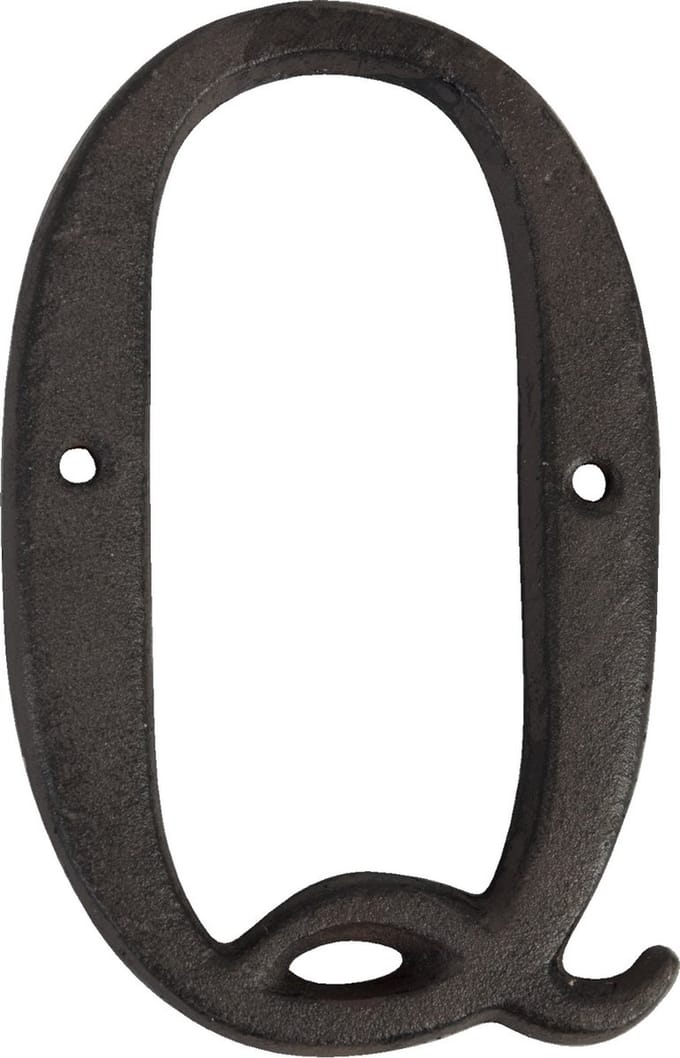 Clayre & Eef IJzeren Letter Q 13 cm Bruin IJzer
