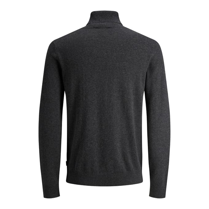 Jack & Jones - Heren Trui Emil Knit Roll Neck - Grijs - Maat XXL