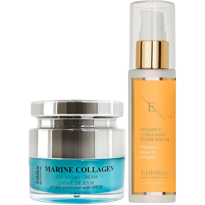 Maritieme Kollagen SPF50 Dagcrème 50ml + VITAMIEN C + Kollagen Elixir Serump 60ml