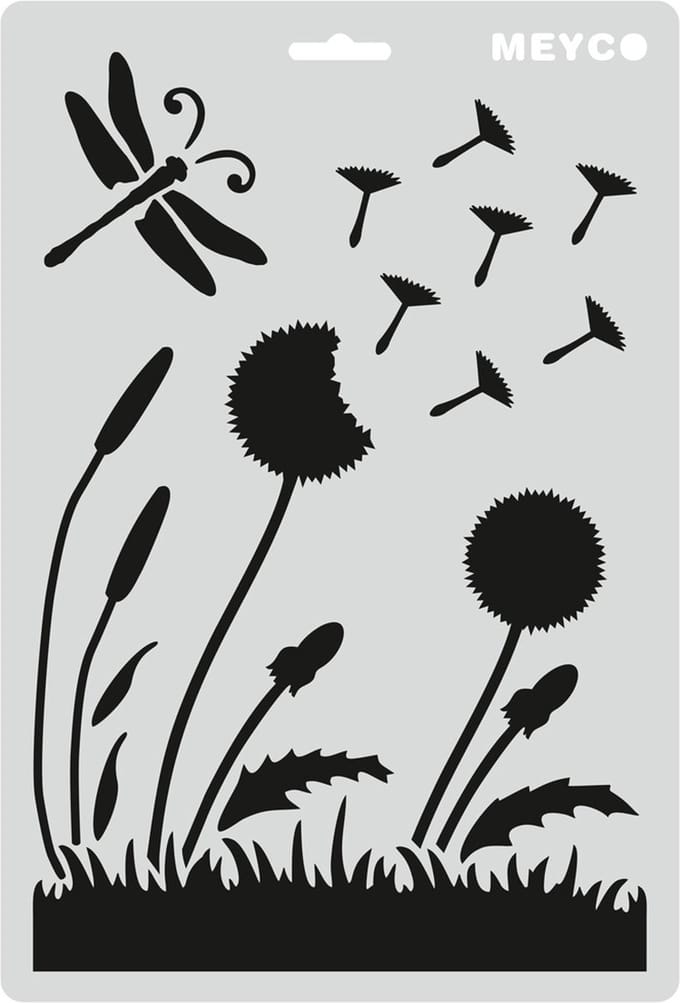 Sjabloon Paardenbloemen A4