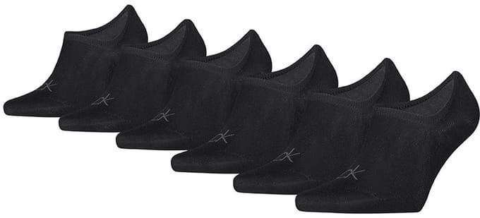 Calvin Klein heren 6P footies basic logo zwart