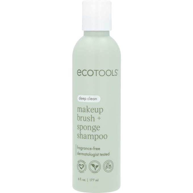 Make-upborstel + Spons Shampoo, Geurvrij, 177ml(6 fl oz) white