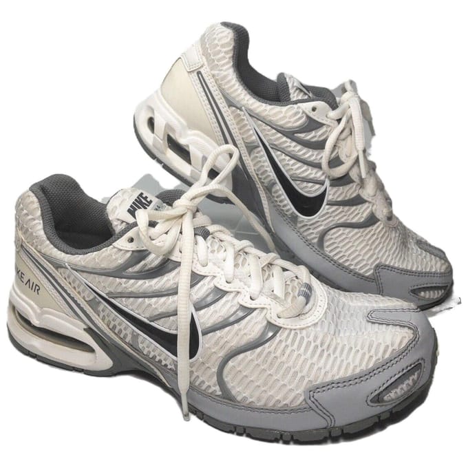 Nike Air Max Torch 4 Wit Heren Sneakers Antraciet-Wolfsgrijs 343846-100 44.5 white