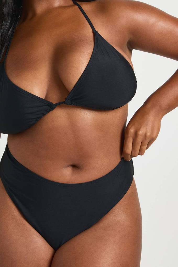 boohoo Dames Plus Essentials Effen Slip | Black | Maat: 26