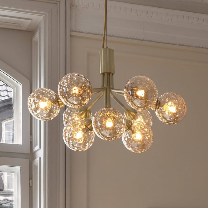Nuura Apiales 9 Kroonluchter Geborsteld Messing/ Optisch Goud