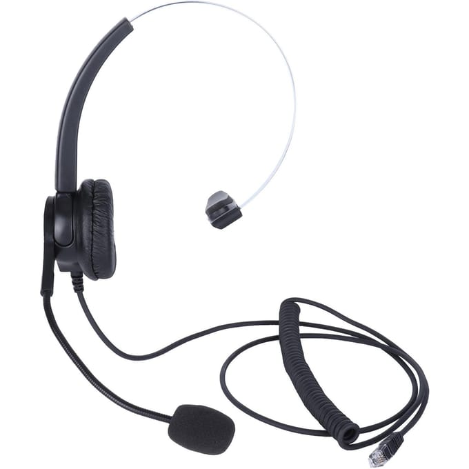 VH500-RJ9 Telefoon Headset Verstelbare Hoofdtelefoon met Ruisonderdrukkende Microfoon