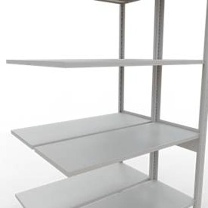 SCHULTE Lagertechnik - Dubbele stapelbak type 150 - 2500x1000x2x400 mm 2x6 schappen