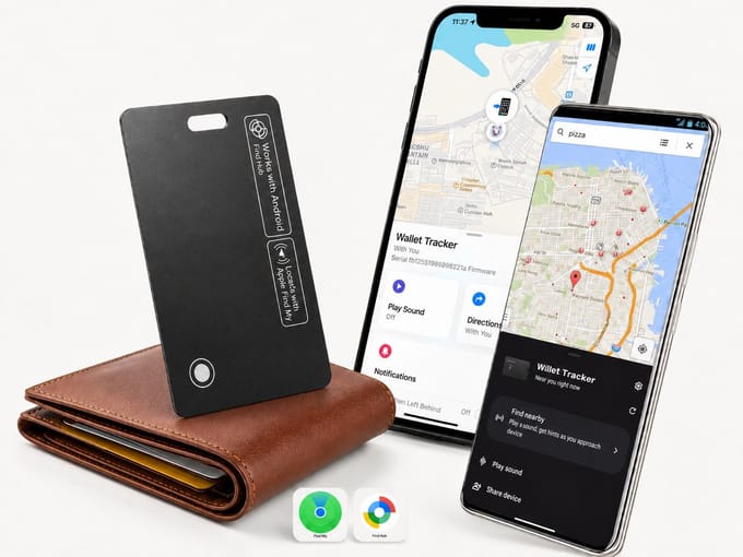 Portemonnee Tracker 1.8mm – Apple Find My – Draadloos Oplaadbaar – Waterdicht – Zwart