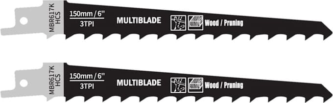 Multiblade Reciprozaagblad HCS MBR617K voor Hout 150 mm - 2 stuks