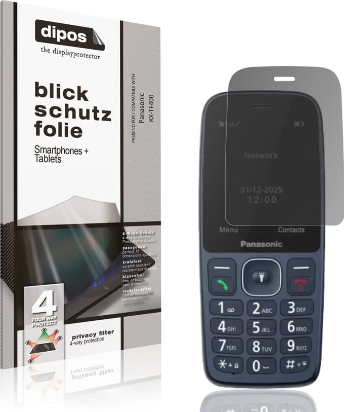 dipos – Matte Privacy Screenprotector geschikt voor Panasonic KX-TF400 | Anti-Spy Beschermfolie