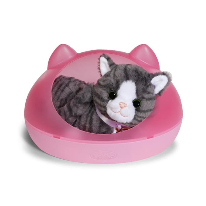BABY born knuffelkat Cookie met geluid en kattenmand - interactief speelgoed