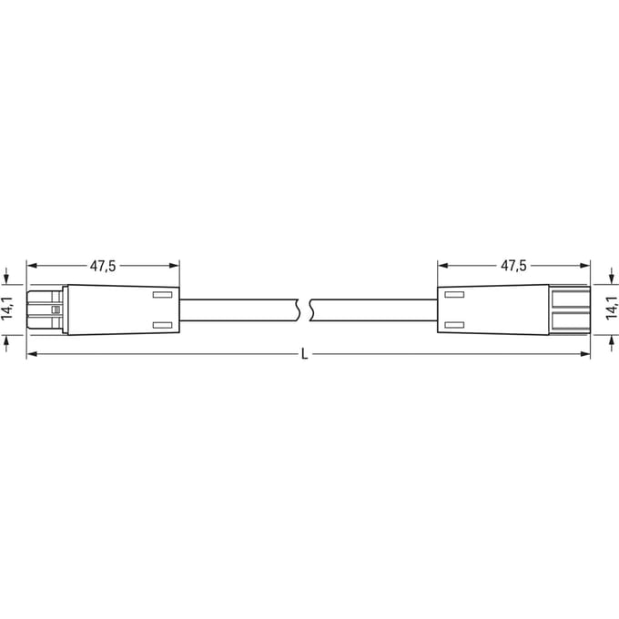 Vooraf Geassembleerde ECA Kabel 2x0.8 3M Groene Stekker Plug - 894-8992/033-306