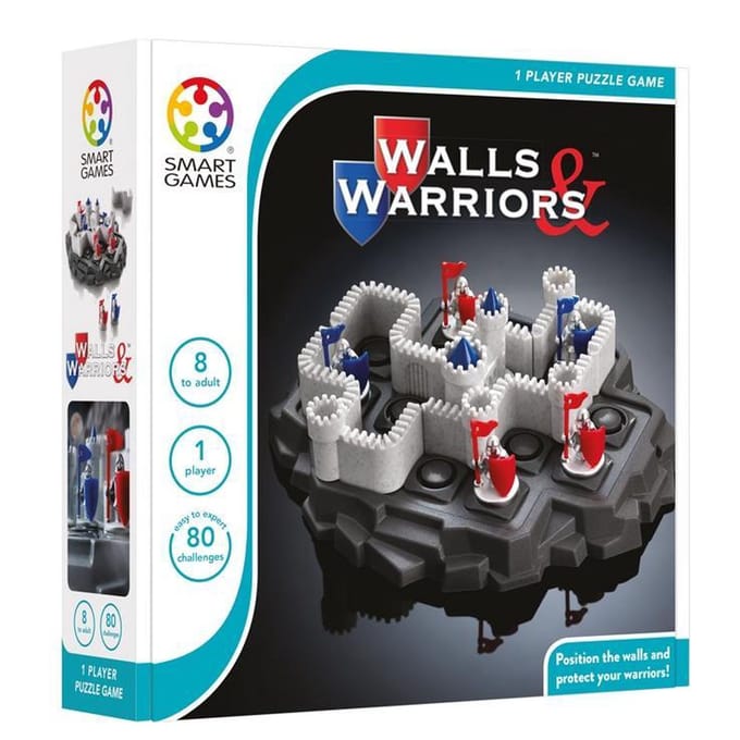 SmartGames - Walls & Warriors - 80 opdrachten - vanaf 8 jaar - ridderspel - denkpuzzel