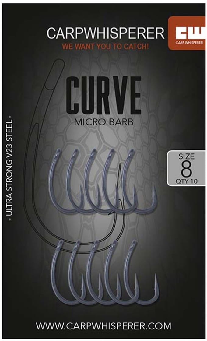 Carp Whisperer - Curve Haak - 10 stuks - Haak Maat: 6 - Micro Barb
