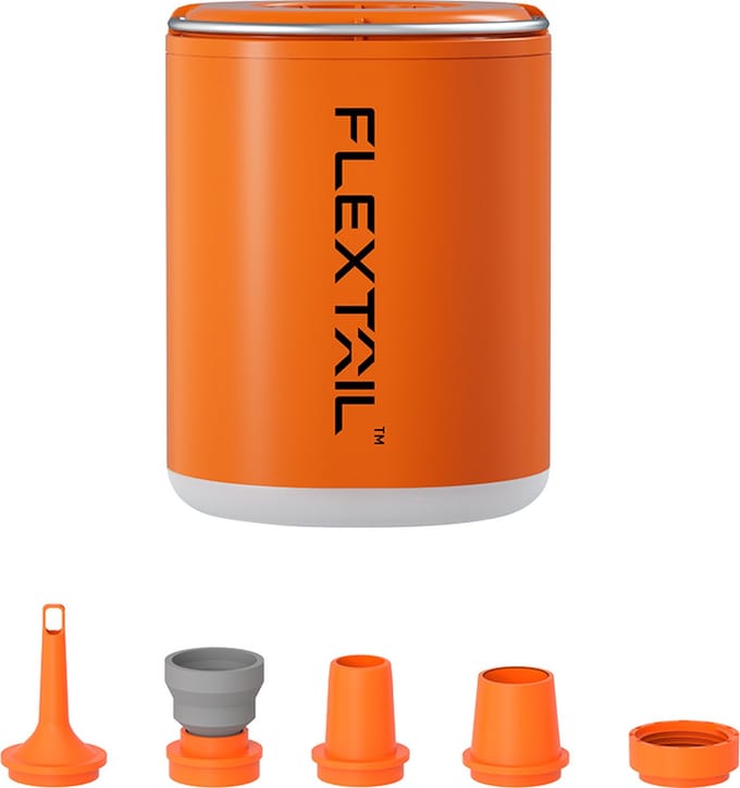 Flextail luchtbed pomp Tiny Pump X2 - Oplaadbare luchtbedpomp - 400LM lantaarn - 3-in-1 - Oranje