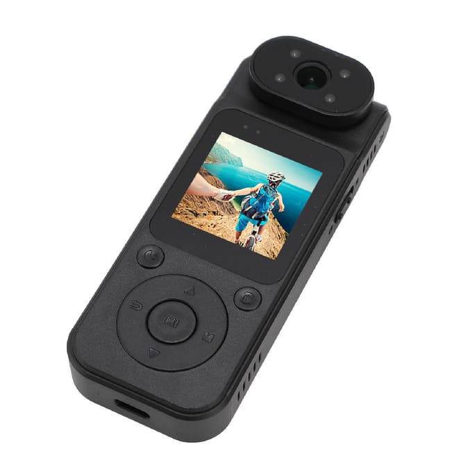 Rugclip Camcorder 4K 1.5 Inch IPS Scherm Magnetische Draagbare Camera 180 Graden Draaibare Lens Behuizing