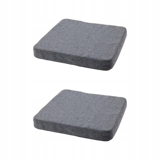 Set van 2 Merkloze Comfort Kussen voor Stoel - Grijs 39x37x5 cm