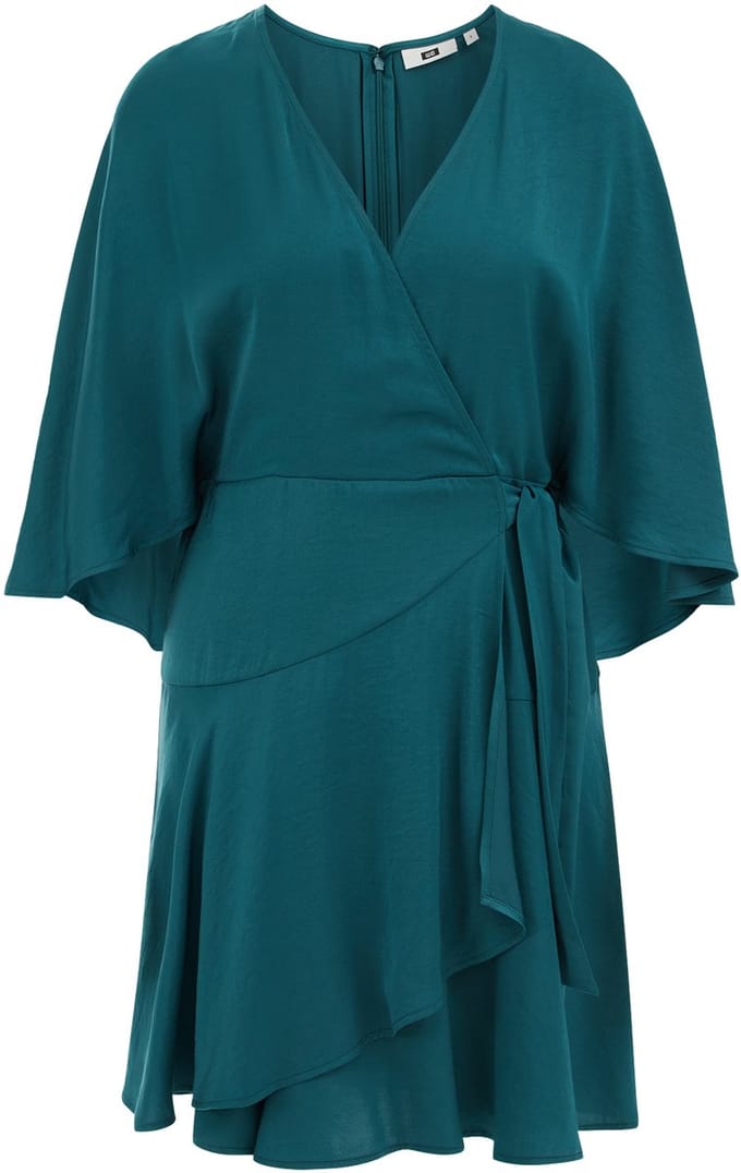 WE Fashion Dames jurk met satijnen look