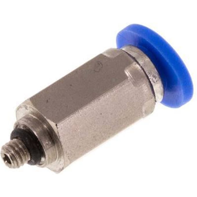 3mm x M 3 Messing/PA 66 Insteekfitting Buitendraad NBR [2 Stuks]