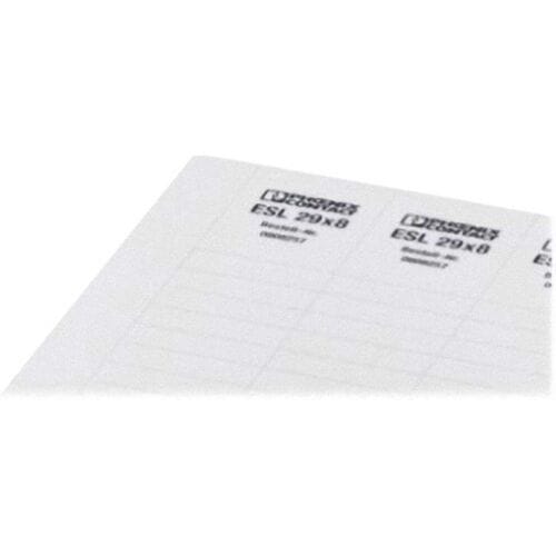 Phoenix 0808257 - Terminal block markers - 10 pc(s) - Polyester - White - 29 mm - 8 mm